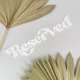 Reserved Seat Sign • White Aisle and Chair Decor
