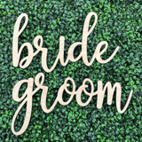 Bride + Groom I - Chair Decor | Birch Wood Aisle and Chair Decor