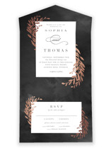 Lux branch All-in-One Foil-Pressed Wedding Invitations