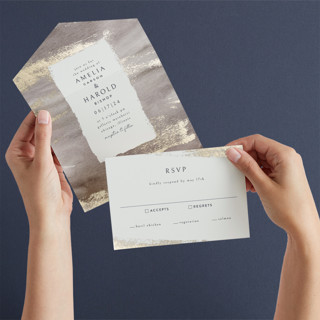 Haze All-in-One Foil-Pressed Wedding Invitations