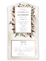All-in-One Foil-Pressed Wedding Invitations