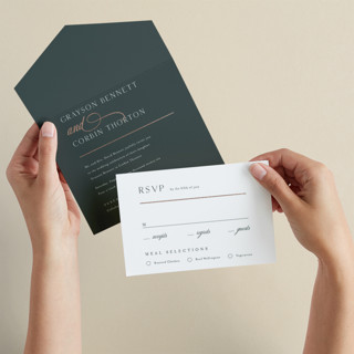 Embellish All-in-One Foil-Pressed Wedding Invitations