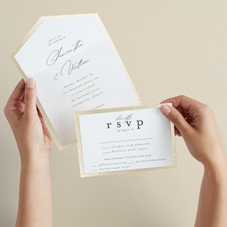 Surround All-in-One Foil-Pressed Wedding Invitations