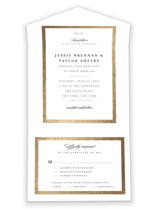 Lasting love All-in-One Foil-Pressed Wedding Invitations