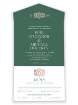 Celtic Love Knot All-in-One Foil-Pressed Wedding Invitations