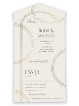 All-in-One Foil-Pressed Wedding Invitations