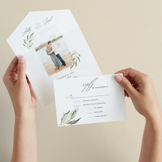 Olive & Ampersand All-in-One Foil-Pressed Wedding Invitations