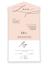 Love Affair All-in-One Foil-Pressed Wedding Invitations