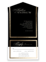 Formal All-in-One Foil-Pressed Wedding Invitations