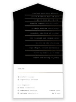 Lined All-in-One Foil-Pressed Wedding Invitations