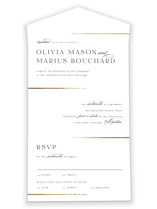 All-in-One Foil-Pressed Wedding Invitations