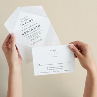 Criss Cross All-in-One Gloss-Press® Wedding Invitations