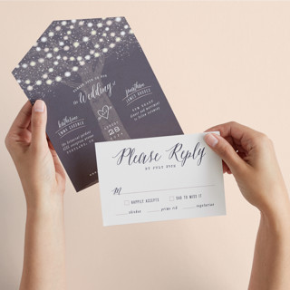Garden Lights All-in-One Wedding Invitations