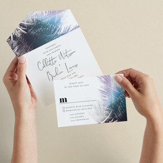 Summer Palm All-in-One Wedding Invitations