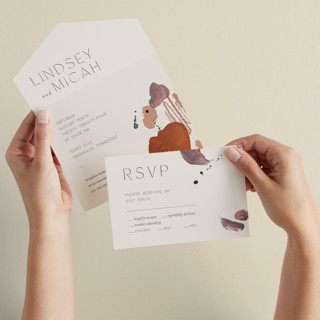 Painted Sands All-in-One Wedding Invitations