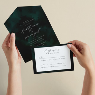 emerald All-in-One Wedding Invitations