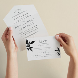 Elegant Classic All-in-One Wedding Invitations