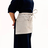 Striped Waist Apron with Pockets Apron