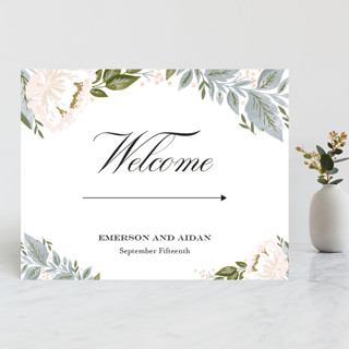Peony Floral Frame Large Custom Signs