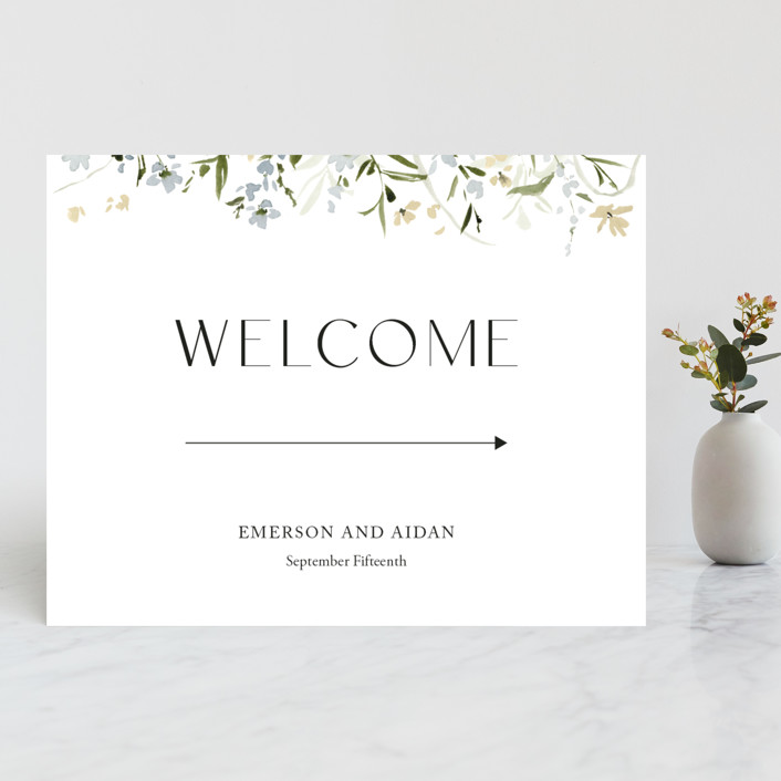 Fleur large custom signs by everett paper goods minted