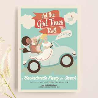 Let the Girl Times Roll! Bachelorette Party Invitations