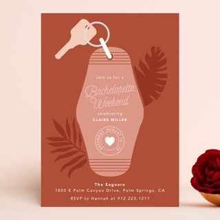 Key to love Bachelorette Party Invitations