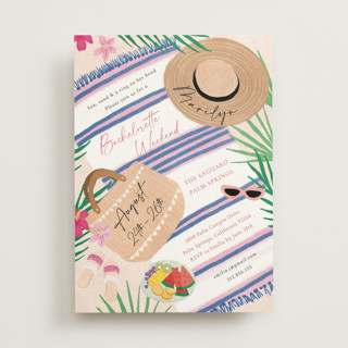 Beach Please Bachelorette Party Invitations