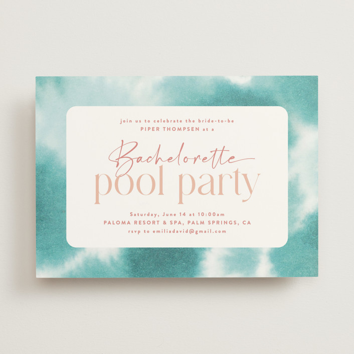 Dip Dye Bachelorette Party Invitations by Kate Ahn Minted