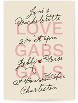 Gals and Gabs Bachelorette Party Invitations