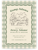 Camp Mitzvah Bachelorette Party Invitations