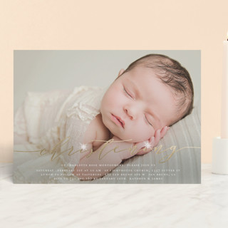 Shining Faith Foil-Pressed Baptism and Christening Invitations