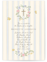 teacup Foil-Pressed Baptism and Christening Invitations