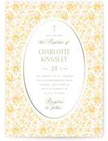 Calico Foil-Pressed Baptism and Christening Invitations