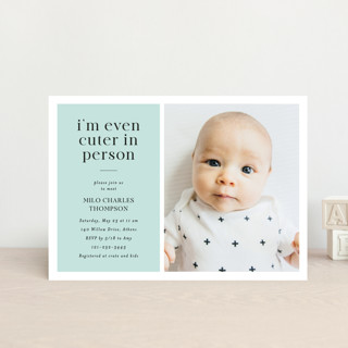 Cuter In Person Baby Shower Postcards