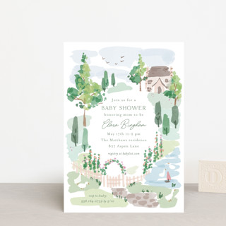 sweet countryside Baby Shower Postcards