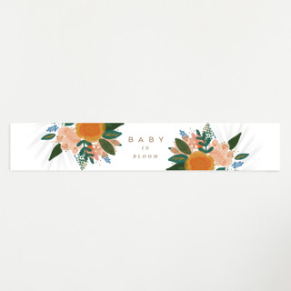 Floral Pram Baby Shower Belly Bands