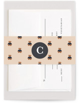 Teddy Bear Monogram Baby Shower Belly Bands