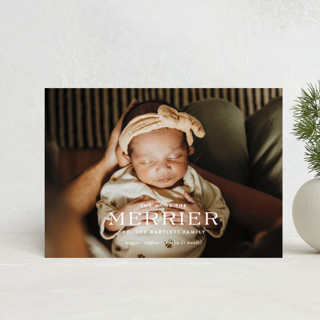 party of more Holiday Birth Announcement Postcards