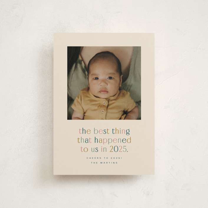 the best thing Holiday Birth Announcement Postcards by Ellen