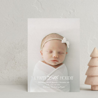 New Little One Holiday Birth Announcement Postcards