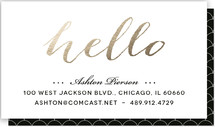 Hello Friend Foil-Pressed Business Cards