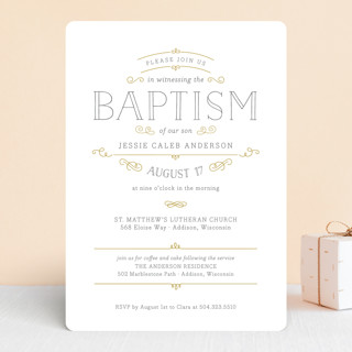 Delicate Baptism and Christening Invitations