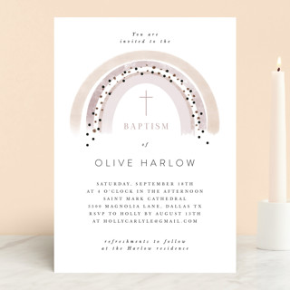 Rainbow christening Baptism and Christening Invitations