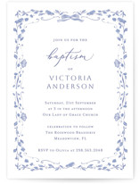 Delicate summer frame Baptism and Christening Invitations