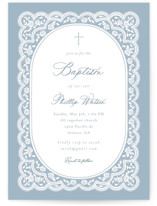 delicated lace Baptism and Christening Invitations