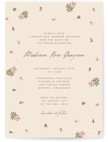 Scattered Petals Baptism and Christening Invitations