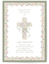 Cottage Garden Baptism and Christening Invitations