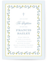 Lemon Stipes Baptism and Christening Invitations