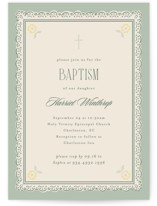 Country Nostalgia Baptism and Christening Invitations