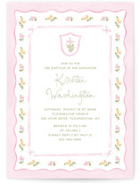 Preppy garden Baptism and Christening Invitations